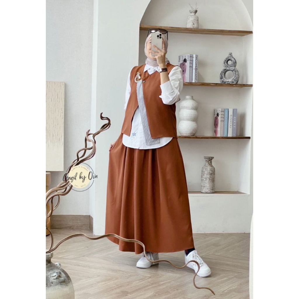 syazya set rok vest by gagil /set rok gagil
