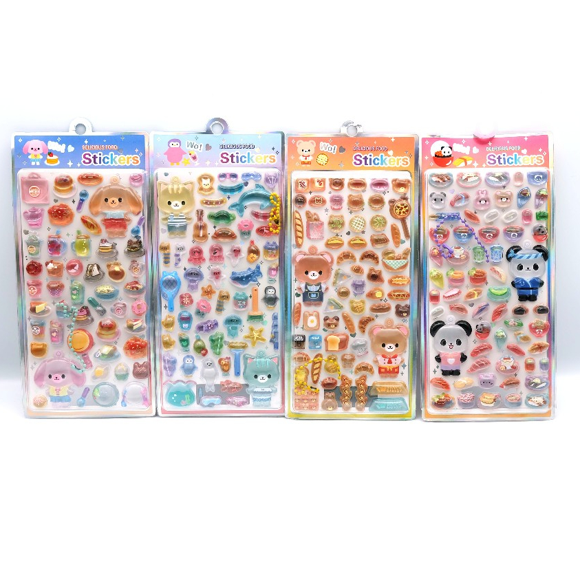 

Stiker Anak OhSome Timbul Bon Bon 3D Karakter Kristal Hologram Lucu