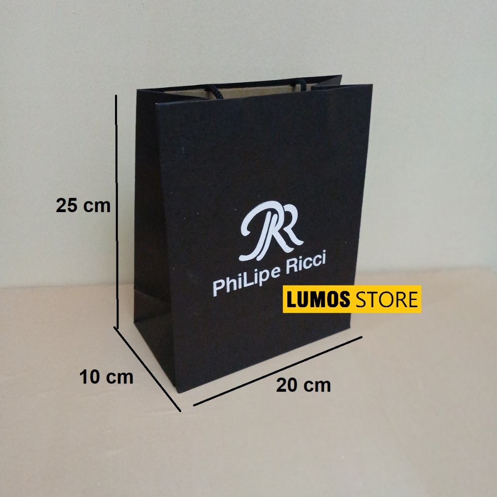 

Paper bag Philipe Ricci hitam small kado hadiah