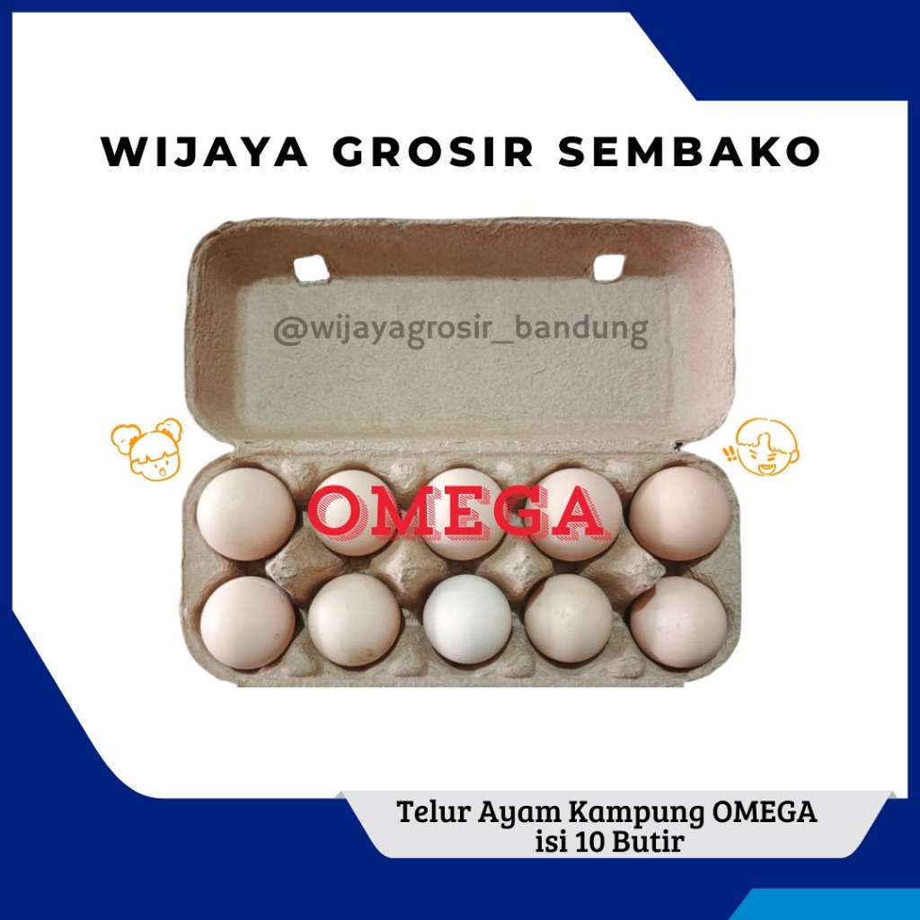 

Telur Ayam Kampung Omega isi 10 Butir