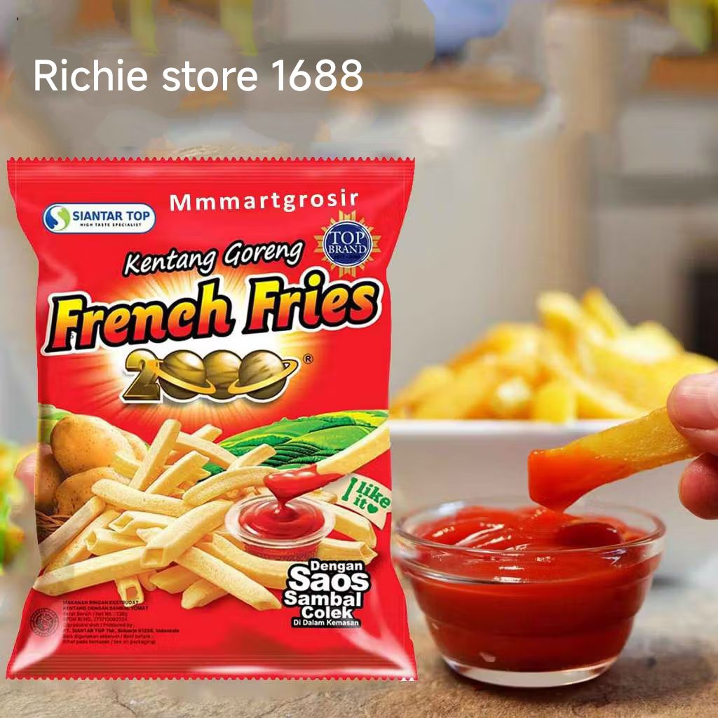 

FRENCH Fries 2000 1 Renceng 10 pcs Snack kentang Siantar Top