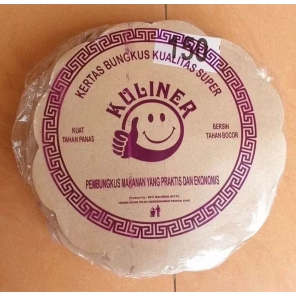 

Kertas Nasi Bunga Coklat/ Kertas Nasi Alas Piring Rotan 25 cm 150 Lembar