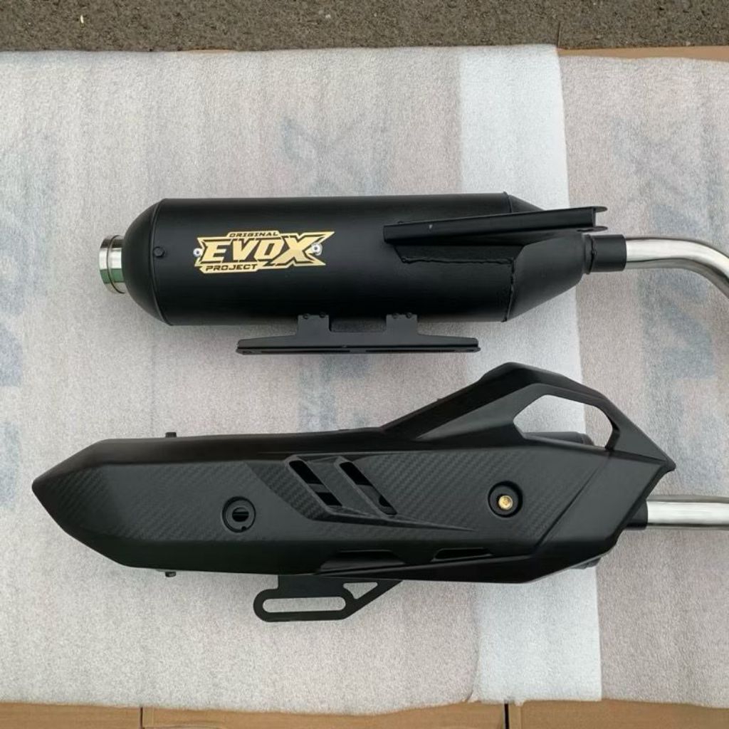 Knalpot standar racing original evo-x moncong shijiro 2 breket project beat Vario mio Scoopy PCX 150