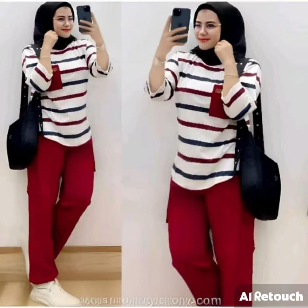 ONE SET SELIA MODIS CARGO TERBARU SETELAN WANITA DEWASA KEKINIAN