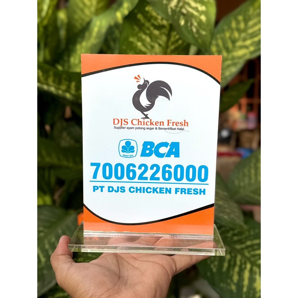 

AKRILIK MEJA UK 15x20cm BAHAN TEBAL BISA CUSTOM GANTI REKENING