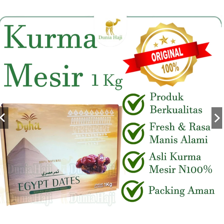 

Kurma MESIR Premium / Kurma Golden Valley Gizza Dates Mesir Madu Original Super Fresh / Oleh Oleh Haji dan Umroh