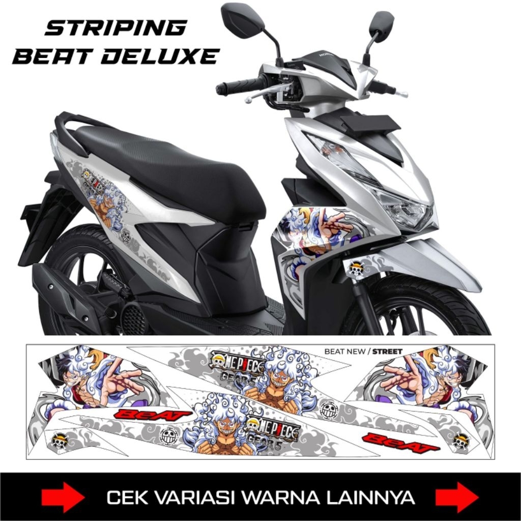 STRIPING HONDA BEAT DELUXE & BEAT DELUXE STREET MOTIF ONE PIECE / STICKER MOTOR BEAT FI NEW TAHUN 20
