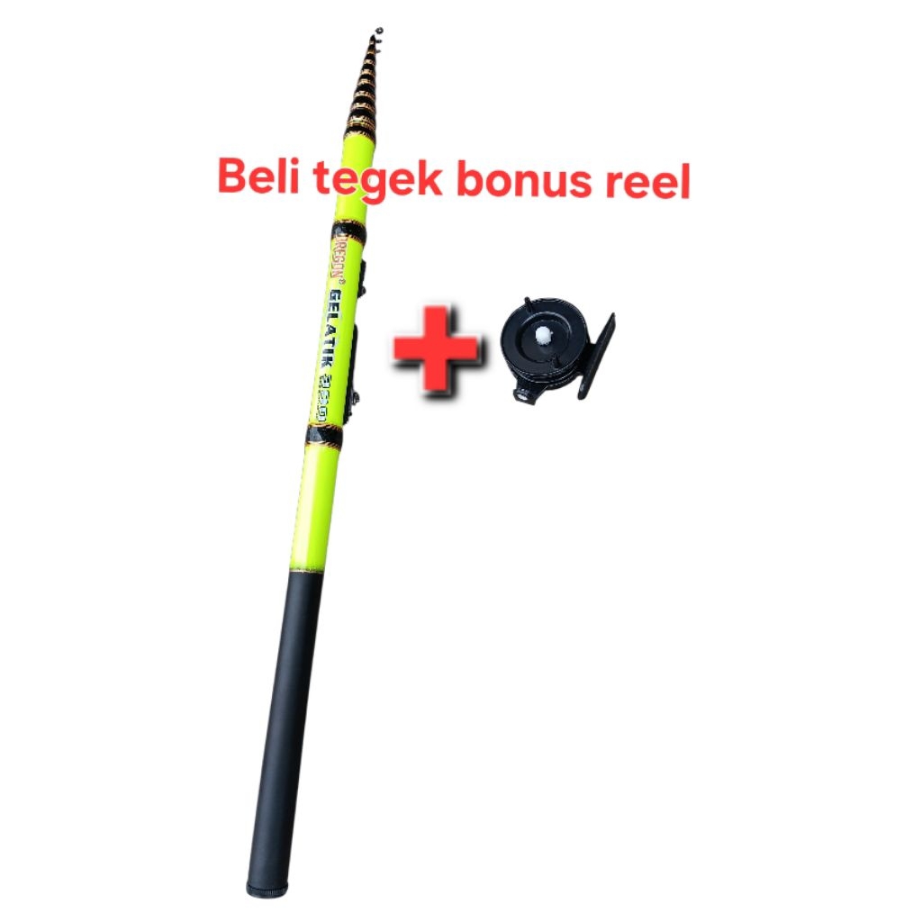 joran tegek gelatik bonus reel