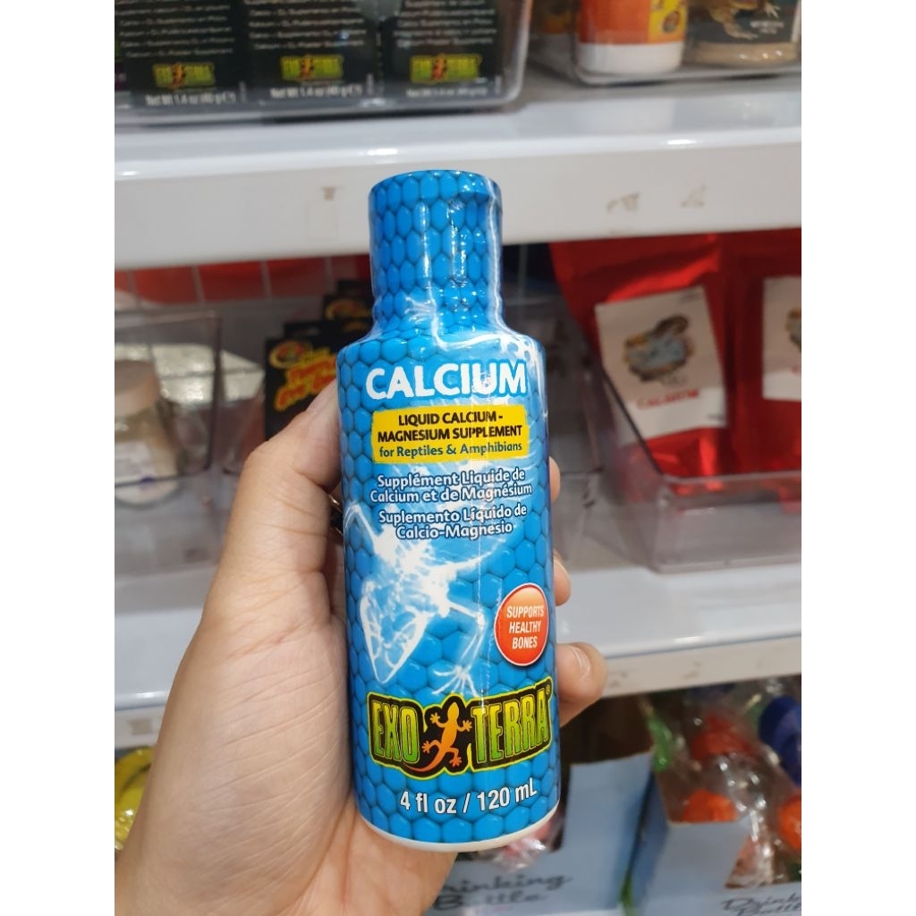 Calcium - Liquid Calcium Magnesium Supplement for Reptiles & Amphibians. Supports Heatlhy Bones Exo 