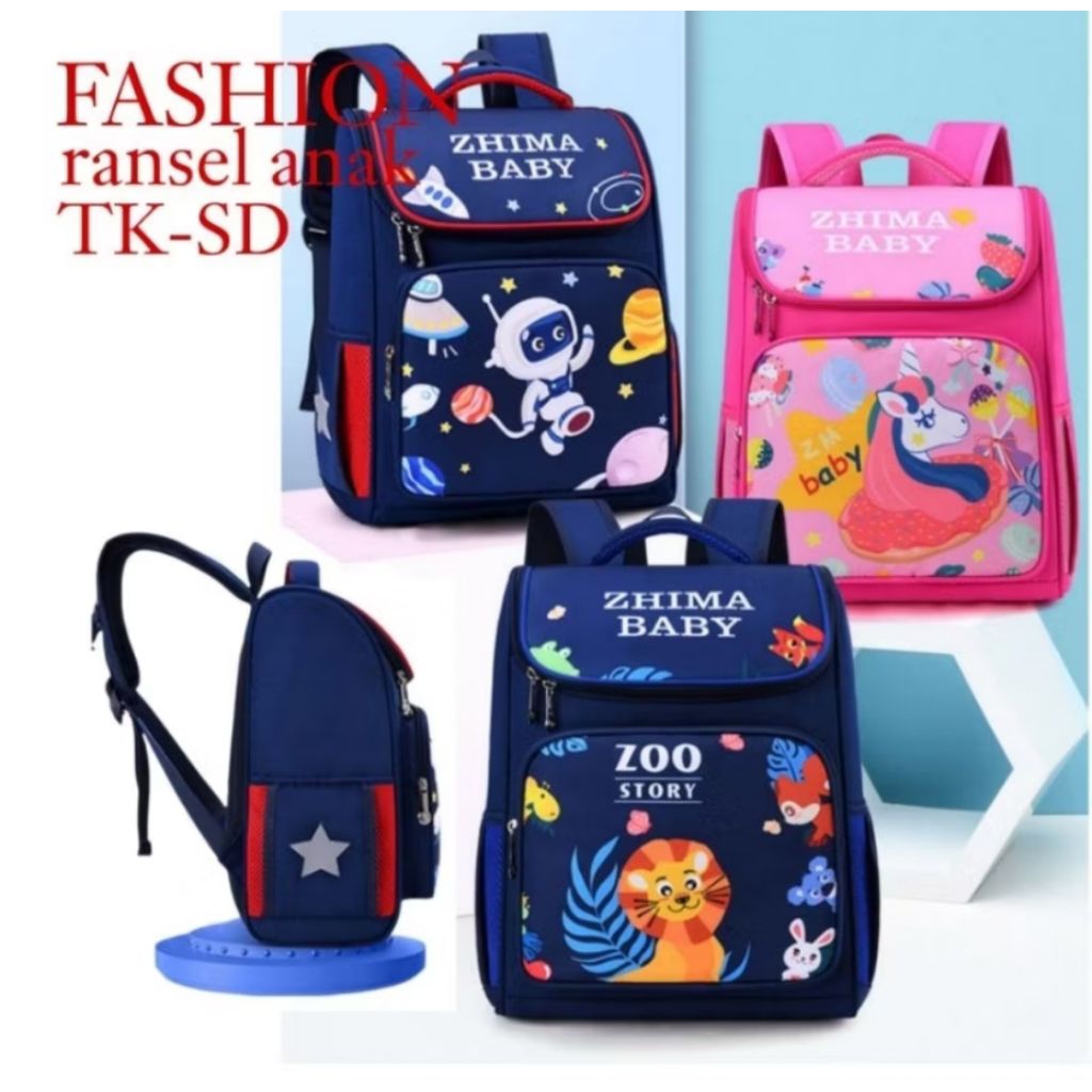 Tas Ransel Anak TK-SD Pria Wanita Zhima Baby Korean