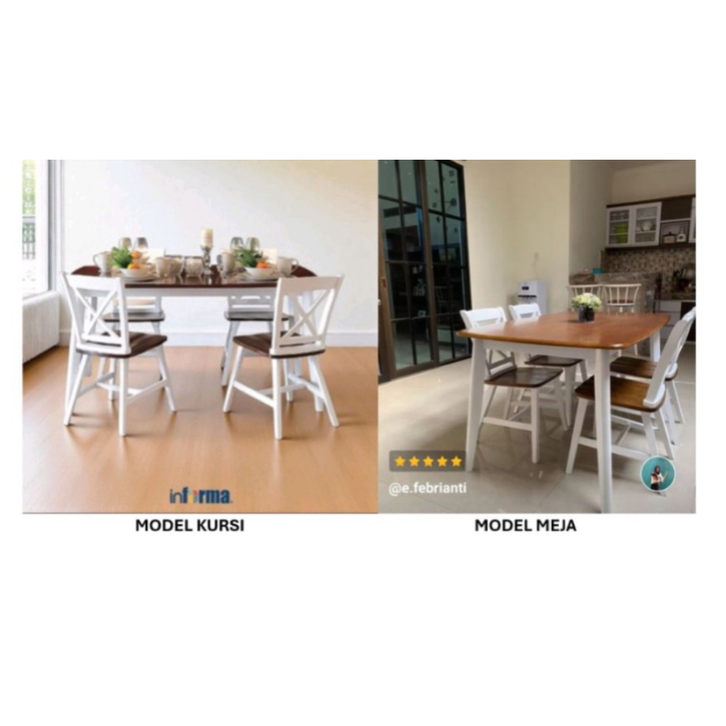 SET MEJA MAKAN MINIMALIS KAYU JATI, DINING SET TEAK WOOD, DINING CHAIR, KURSI MAKAN KAYU