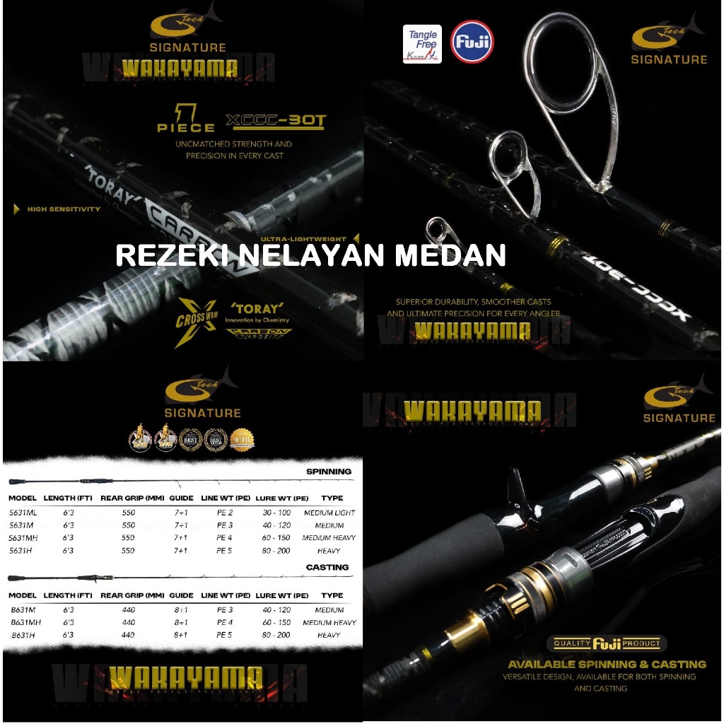 Joran G - TECH Wakayama | Joran Jigging One Piece | Joran Dasaran Sambung Satu G-TECH