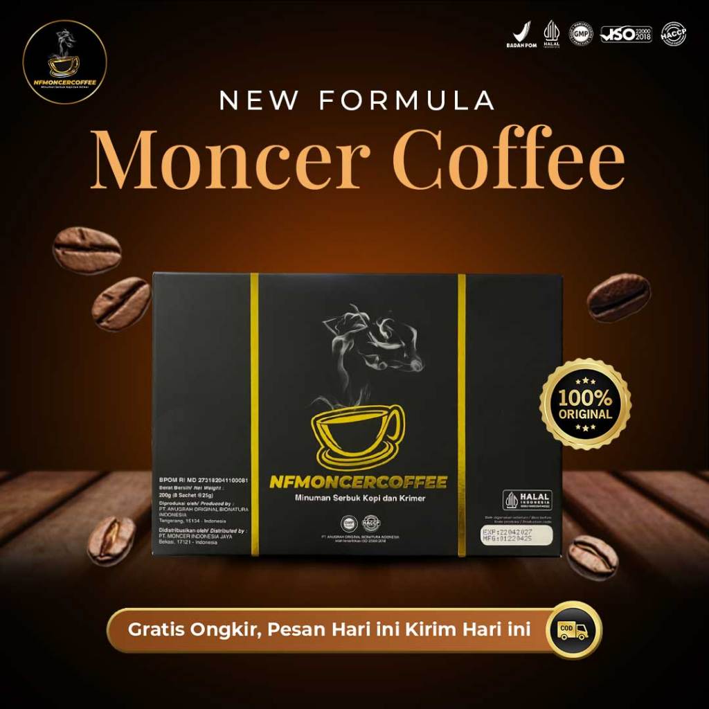 

Kopi Monceer Original [BISA COD] Halal dan BPOM Paket 4 Sachet