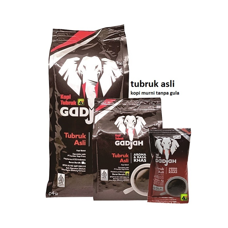 

Gadjah TUBRUK ASLI - Kopi Hitam Tanpa Gula