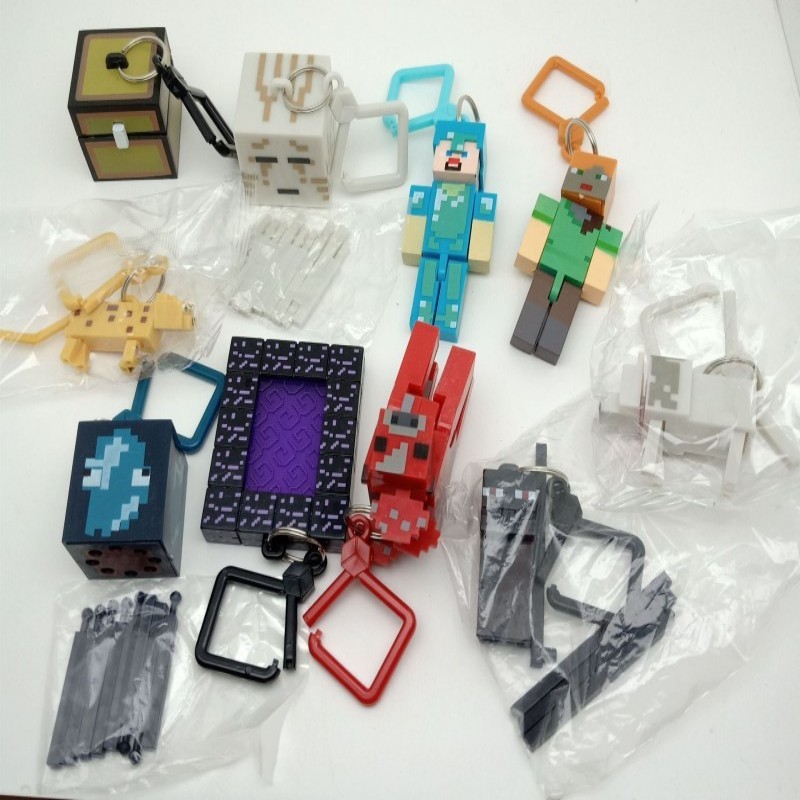 36 Pcs Set Mainan Figure Minecraft Game Minecraft Enderman Zombie Alex Steve Pajangan Figure