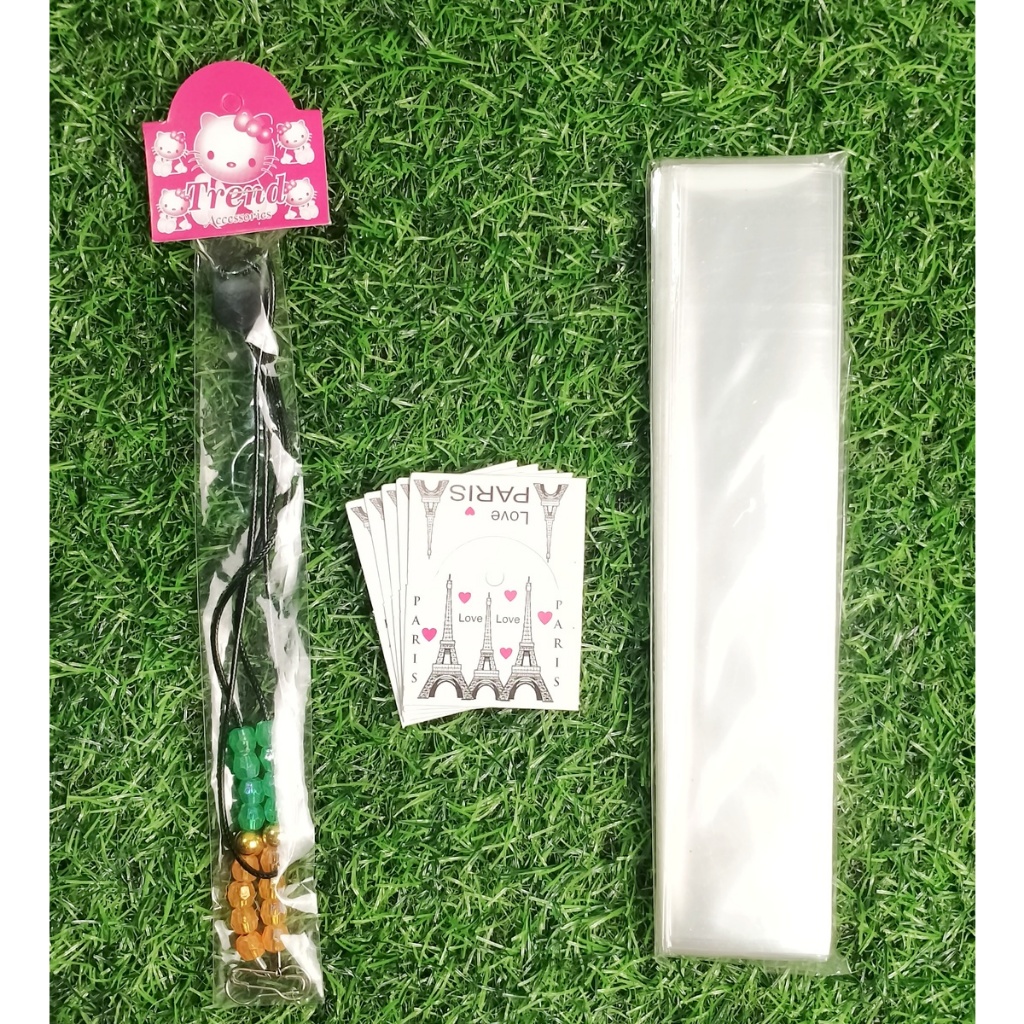 100 set Plastik dan Kertas Label Aksesoris Konektor Kemasan Plastik Aksesoris