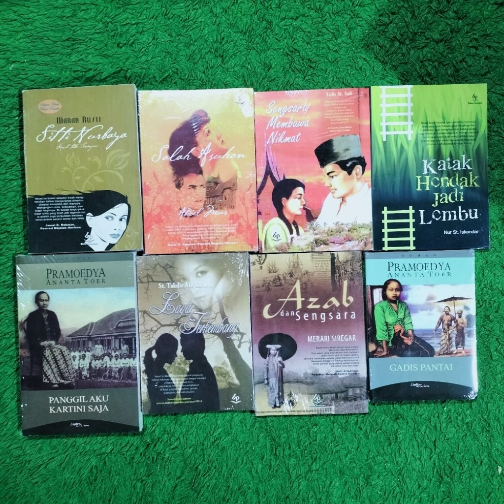 NOVEL SASTRA SITTI NURBAYA SALAH ASUHAN SENGSARA MEMBAWA NIKMAT KATAK HENDAK JADI LEMBU PANGGIL AKU 