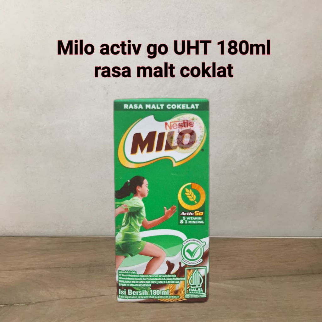 

Milo activ go uht 180 ml 1 dus minuman mengandung susu dan cokelat ( ds bgr )