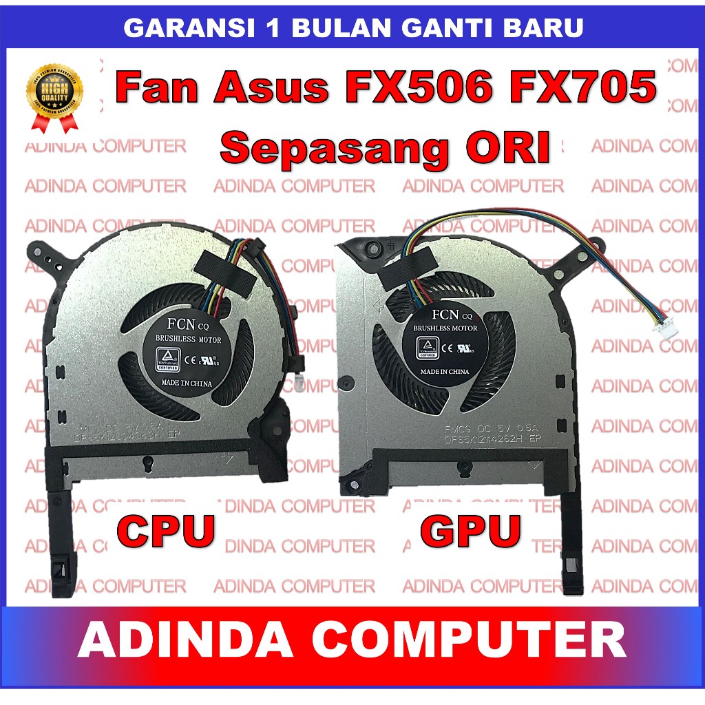 Fan Asus ROG TUF FX506 FX505GE FX505GM FX505GT FX505GU FX506 Sepasang ORI