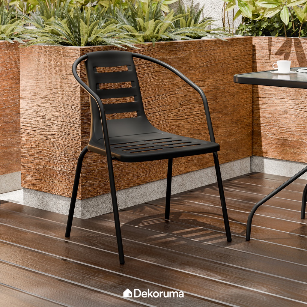 Dekoruma LUKE Kursi Teras Plastik / Kursi Outdoor / Kursi Santai Multifungsi