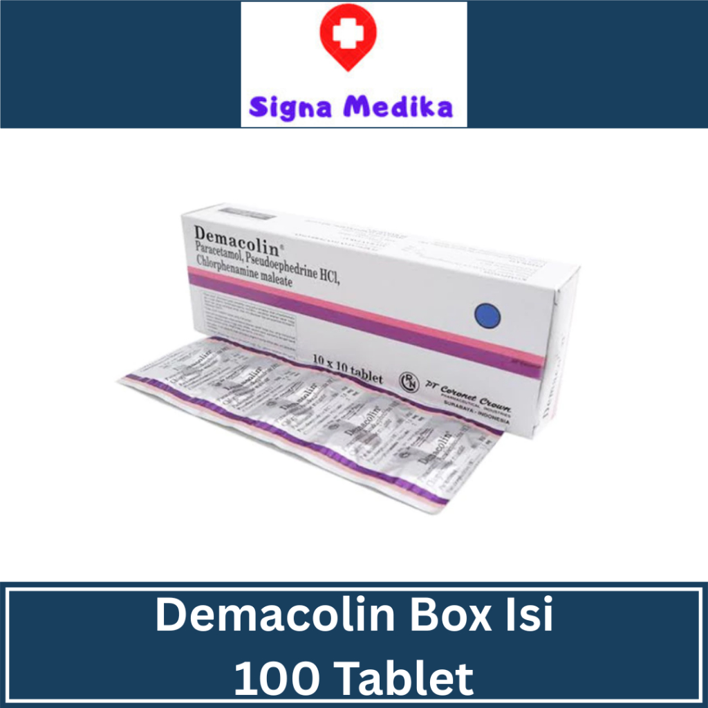 Demacolin Box Isi 100 Tablet - Obat Demam Batuk & Pilek