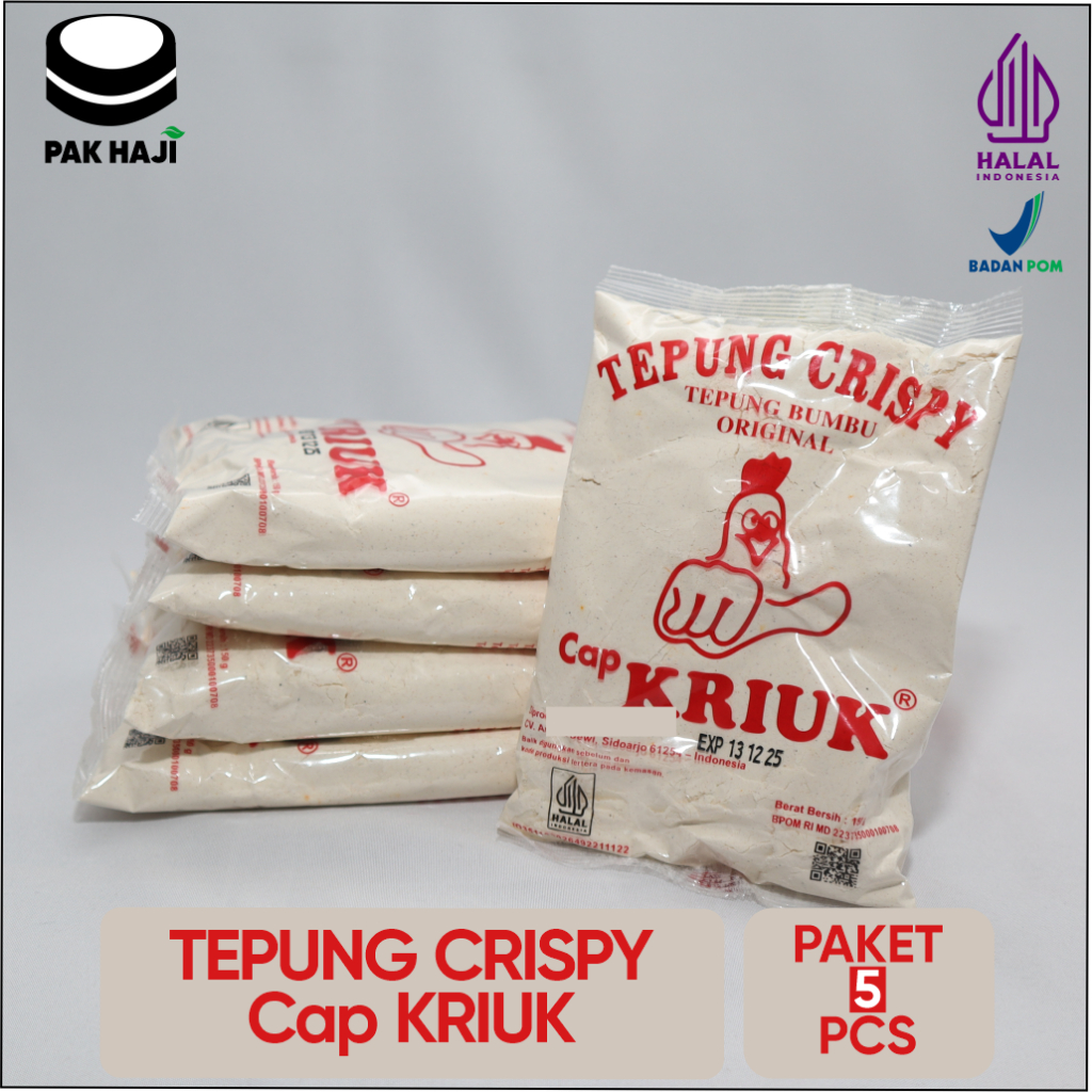 

[ PROMO 5 Pcs ] Tepung Crispy Cap "KRIUK" 150 Gr | Praktis Siap Pakai, Masak Anti Ribet