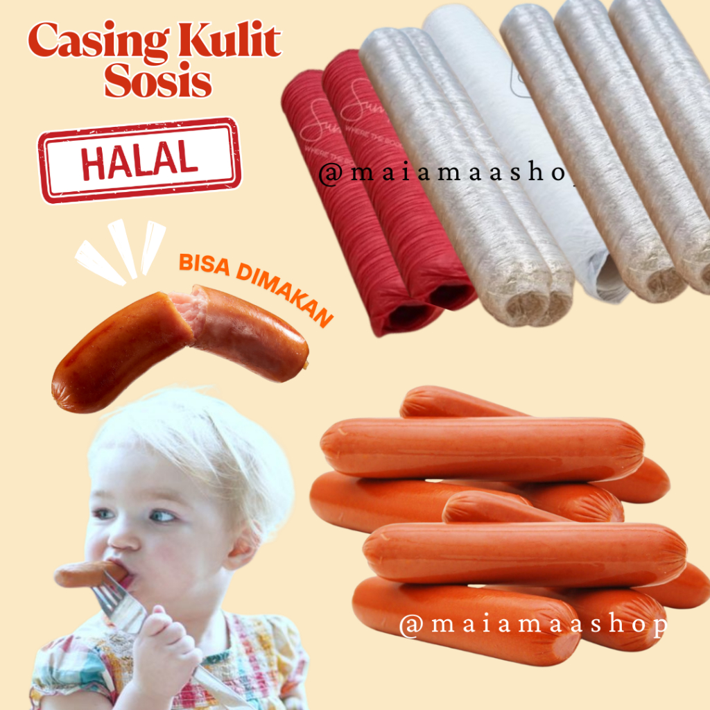 

Casing Sosis Kolagen Sapi Halal Bisa Di Makana Slongsong Selongsong Plastik Bungkus Sosis Food Grade