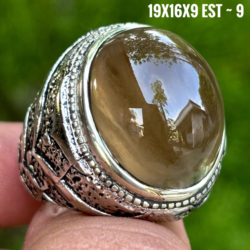 NATURAL BATU AKIK KECUBUNG ASAP GIWANG