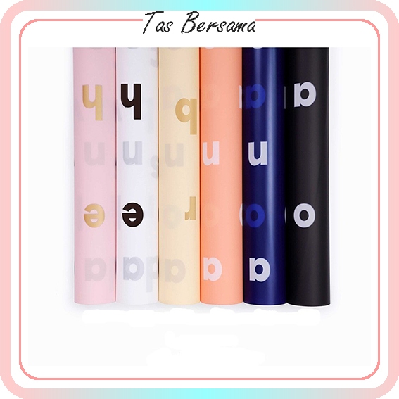 

(20 LEMBAR) Kertas Buket Bunga Flower Paper Cellophane Florist Flower Wrapping Motif Alphabet KB6128