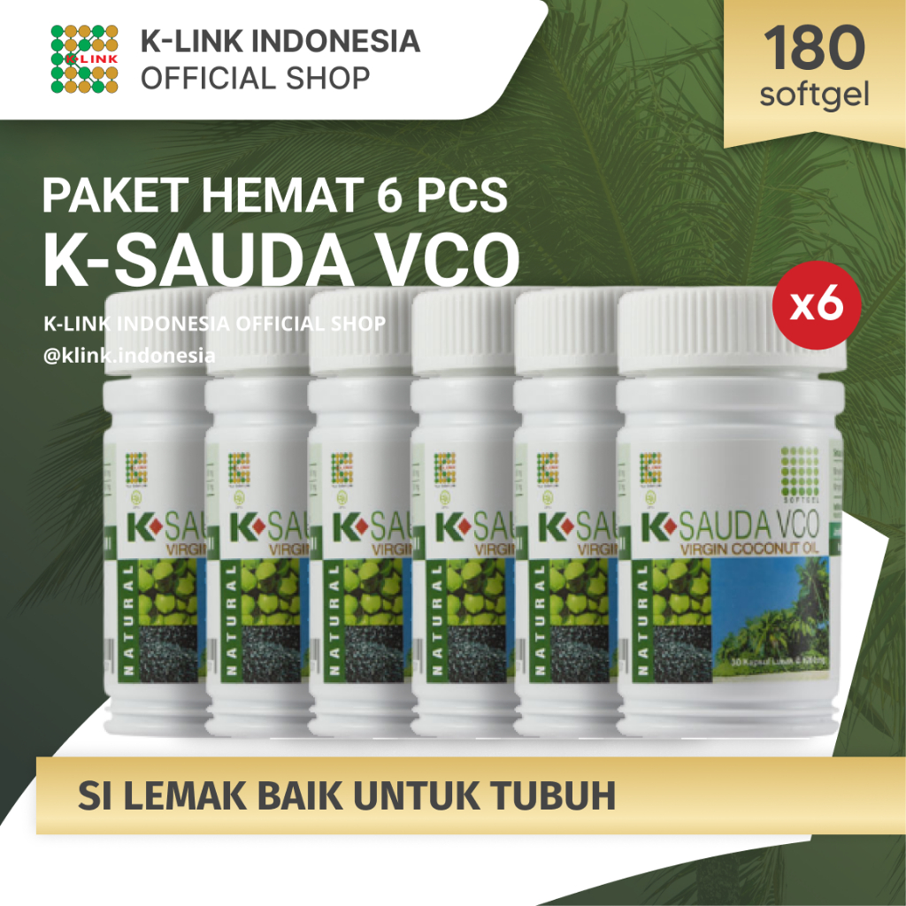 [PAKET HEMAT] K-Sauda VCO (6 Botol) K-Sauda VCO Virgin Coconut Oil Habbatussauda VCO Original K-Link