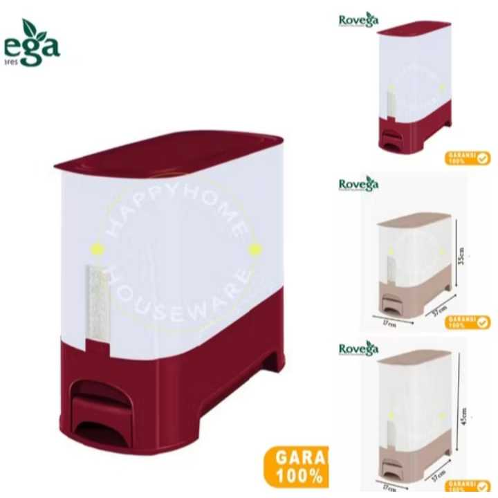 Rovega Rice Wise Dispenser Beras | Rice Box | Tempat Beras 15KG RCB15