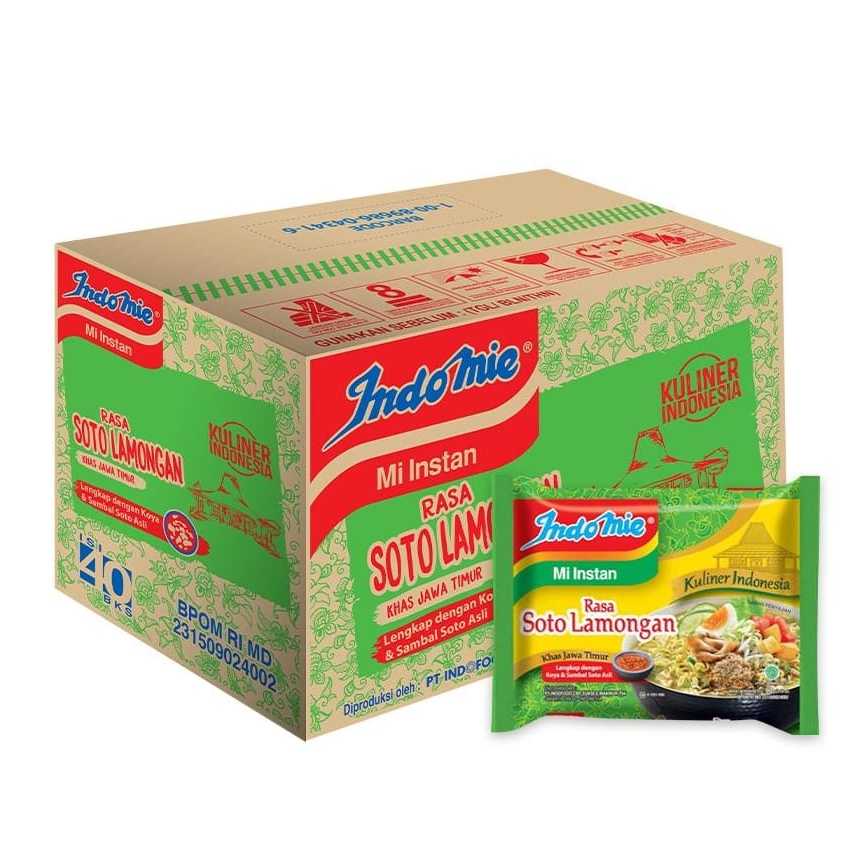 

Indomie Mi Instant Kuah Rasa Soto Lamongan 1 Dus isi 40 Pcs