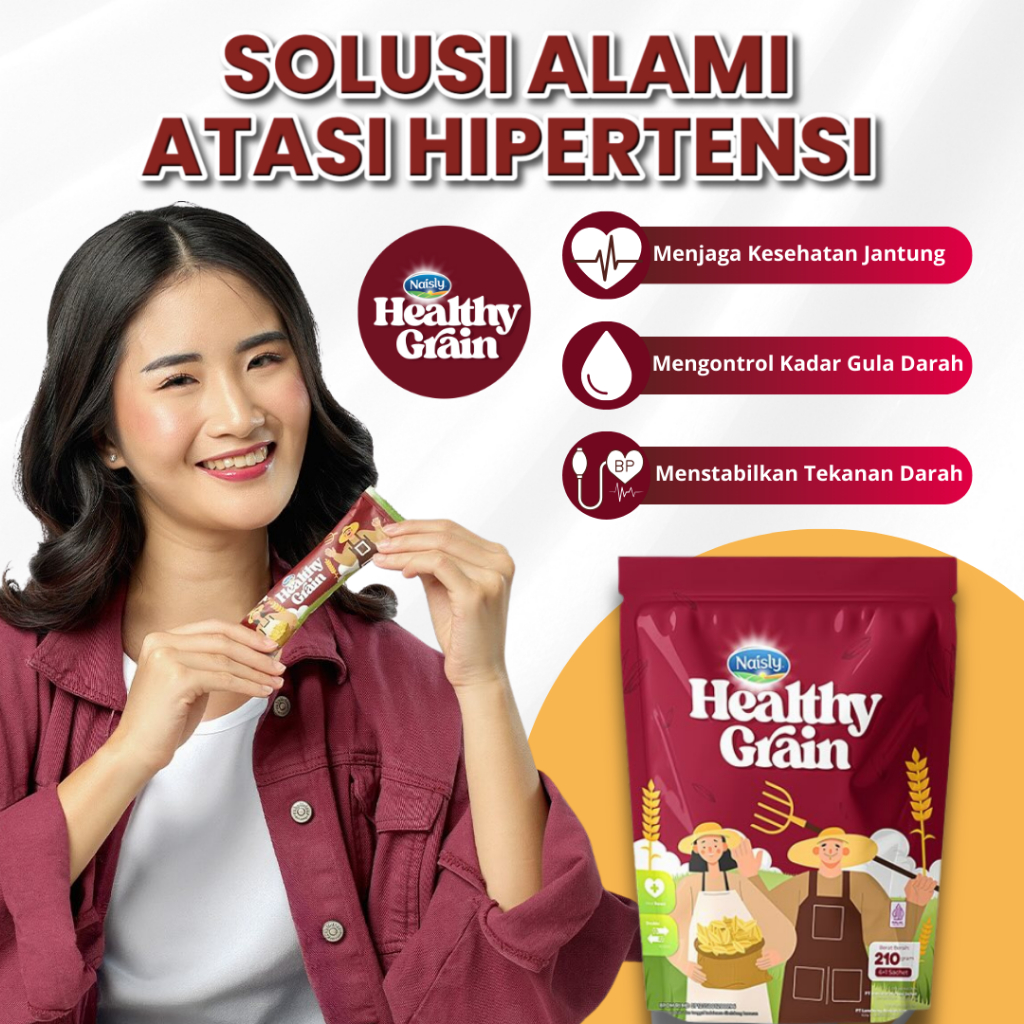 

Healthy Grain Minuman Herbal Multigrain Bantu Atasi Hipertensi dan Tekanan Darah Tinggi - 1 Pouch