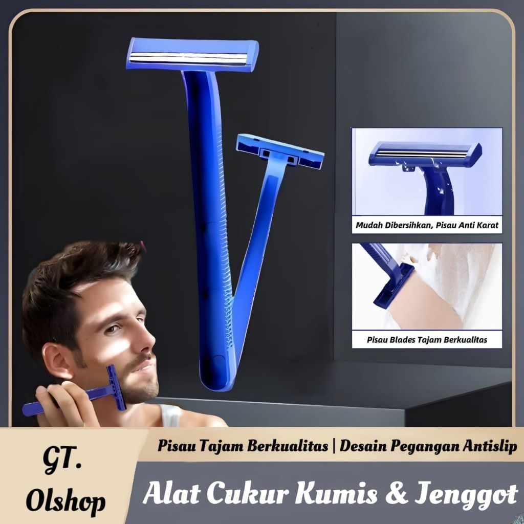 Alat Cukur Jenggot/ Cukuran Jenggot Shaving Tools/Kerikan 2 Mata Pisau