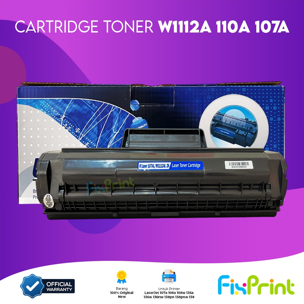 FixPrint Cartridge Toner Compatible Universal W1112A 110A Printer LaserJet 107a 108a 108w 136a 136w 