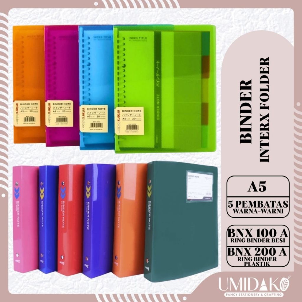 

[UMIDAKO] BINDER NOTE A5 INTERXFOLDER