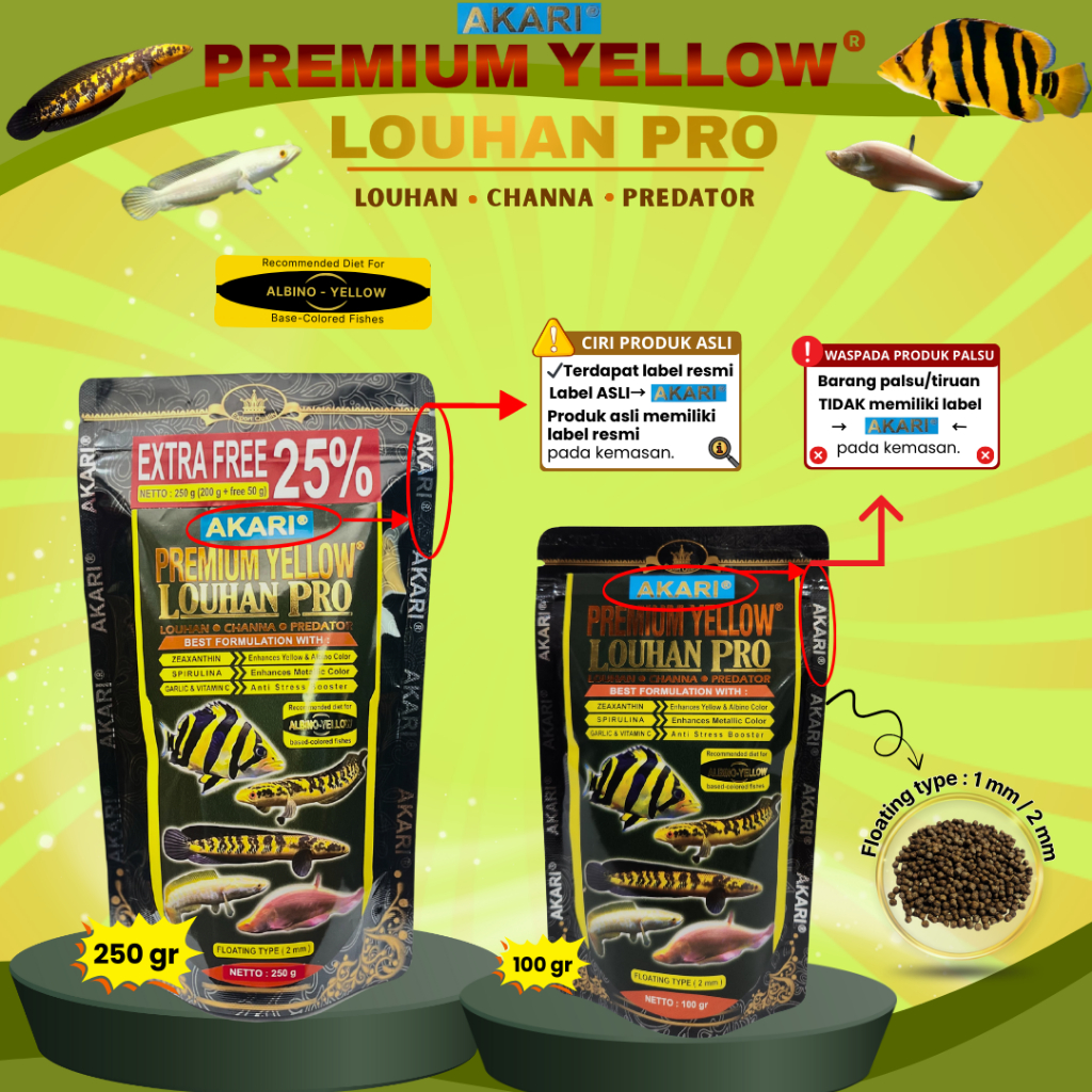 Akari Premium Yellow Louhan