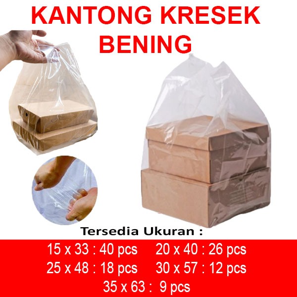Plastik Kresek Bening | Kantong Kresek | Plastik Kresek PE Bening 1 Pack
