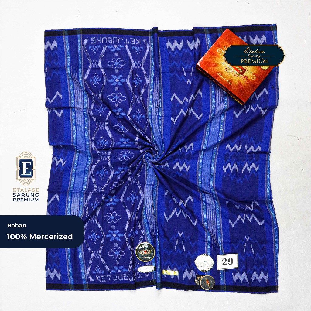 Sarung Istimewa KETJUBUNG Gold Red Motif TJM GNK STE