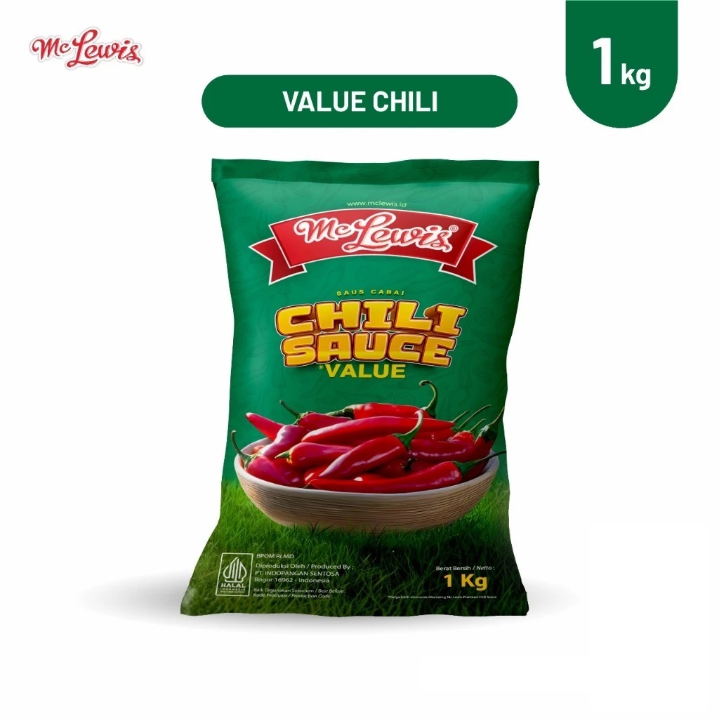 

Mc Lewis Chili Sauce Value 1 Kg / Saus Cabe Sambal A4 | 1Kg