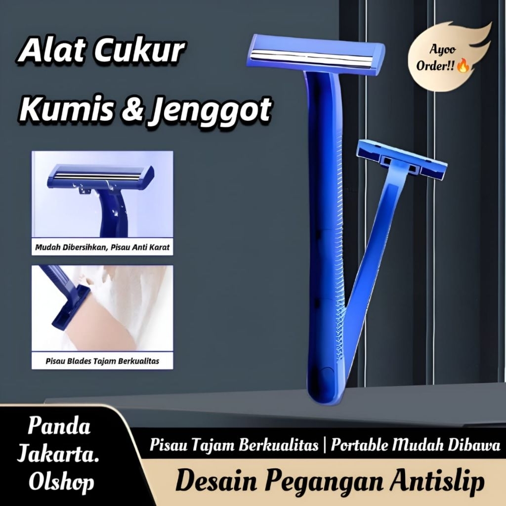Alat Cukur Jenggot/ Cukuran Jenggot Shaving Tools/Kerikan 2 Mata Pisau• PandaJakrta •