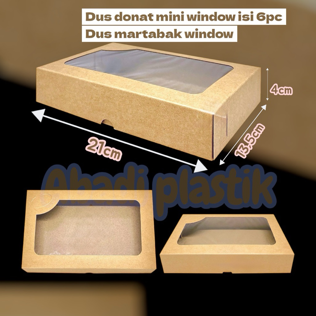 

(NEW)DUS DONAT KRAFT MINI WINDOW ISI 6 PCS/BOX DONAT/ WINDOWDUS DONAT KRAFT WINDOW - MIN ORDER 10PCS