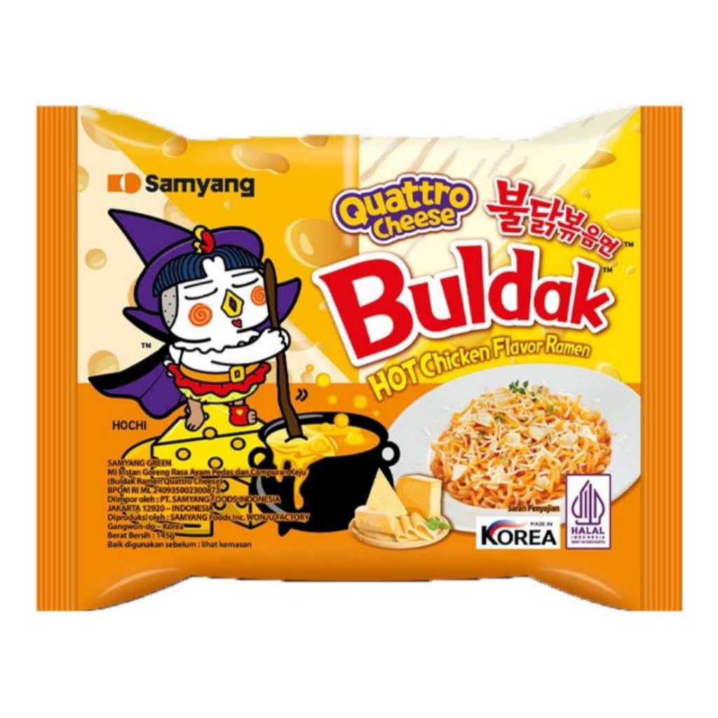 

Samyang Mi Instan Ramen Ayam Pedas Buldak Quattro Cheese 145 g