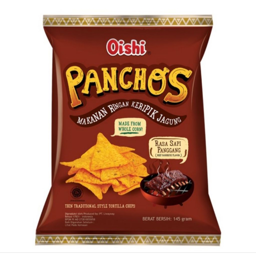 

Oishi Panchos Keripik Jagung Sapi Panggang 145 g