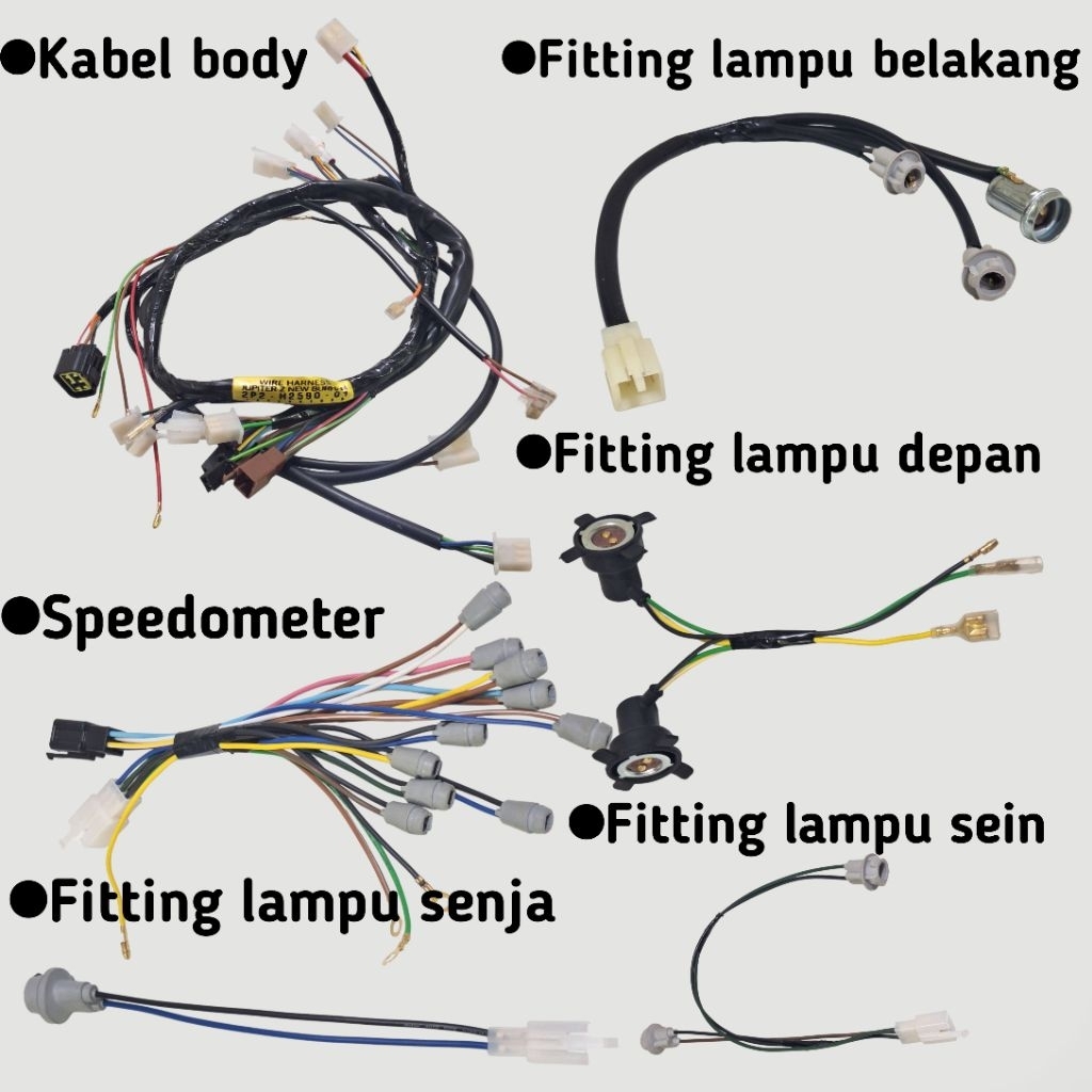 Kabel body jupiter z New Burhan full set 6 item/kabel body speedometer fitting lampu depan belakang 