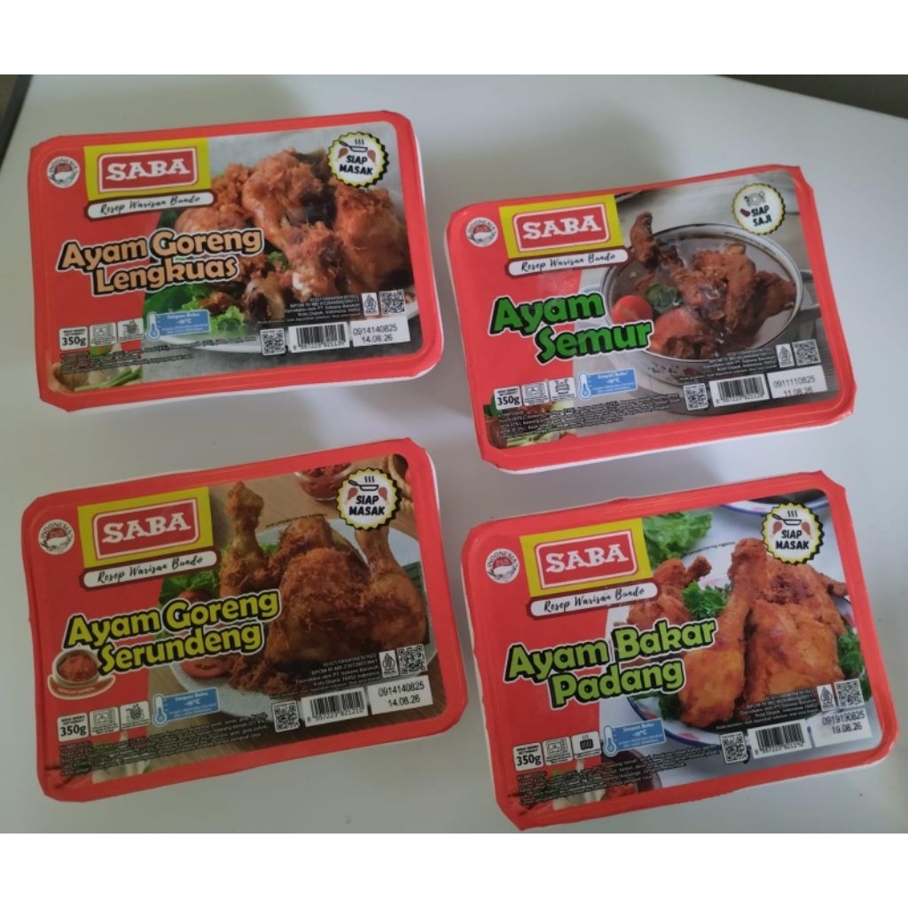 

Aneka Pilihan Ayam dgn Bumbu Khas Padang SABA frozen 350 gram