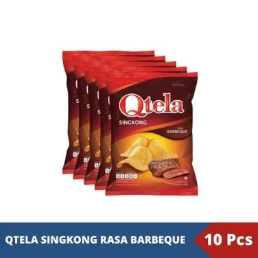 

Keripik Singkong Qtela Singkong Original Rasa Barberque 1 Renceng Isi 10 pcs @30gr Snack Grosir