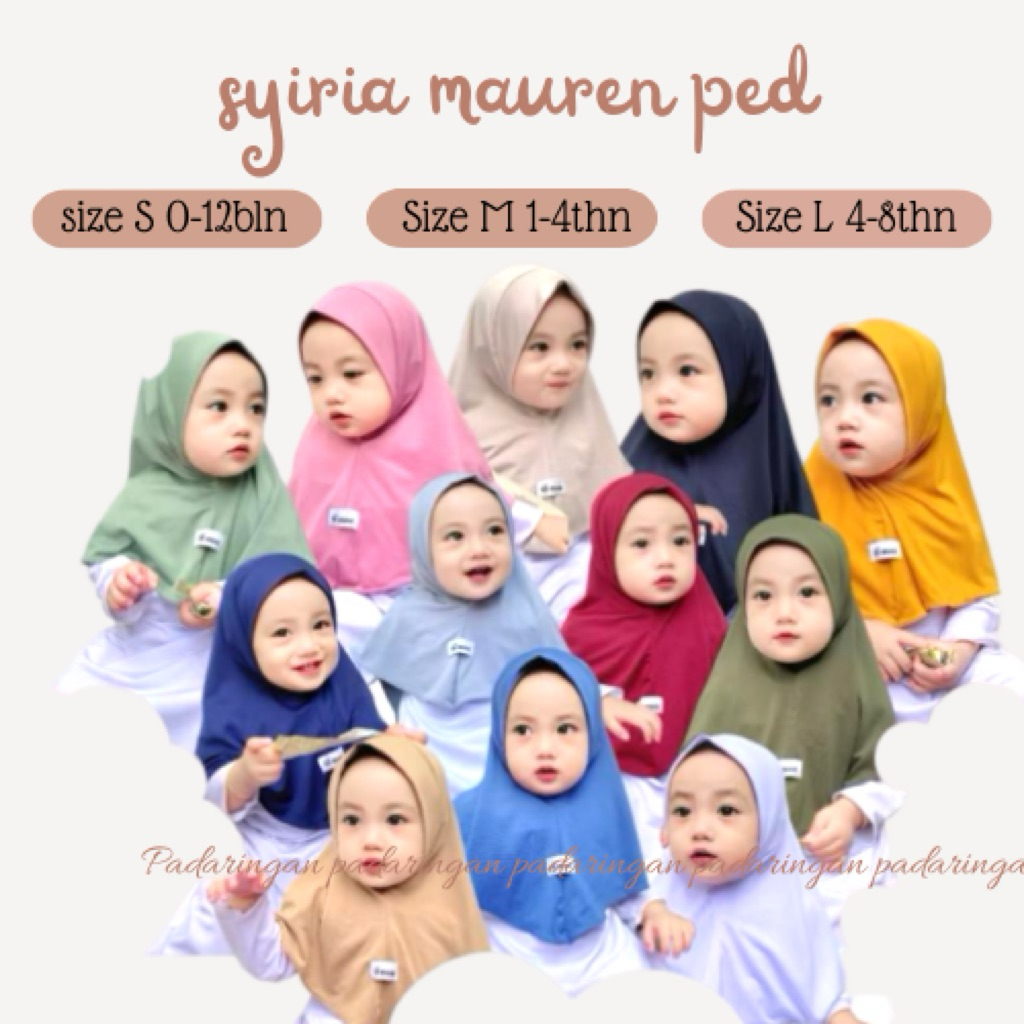 Hijab abak bayi instan MAUREN  PET jilbab bayi / kerudung bayi / hijab anak bayi / jilbab anak bayi 