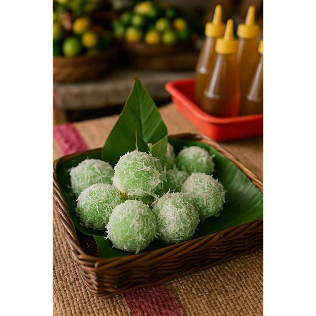 

Jajanan pasar, kue basah KLEPON