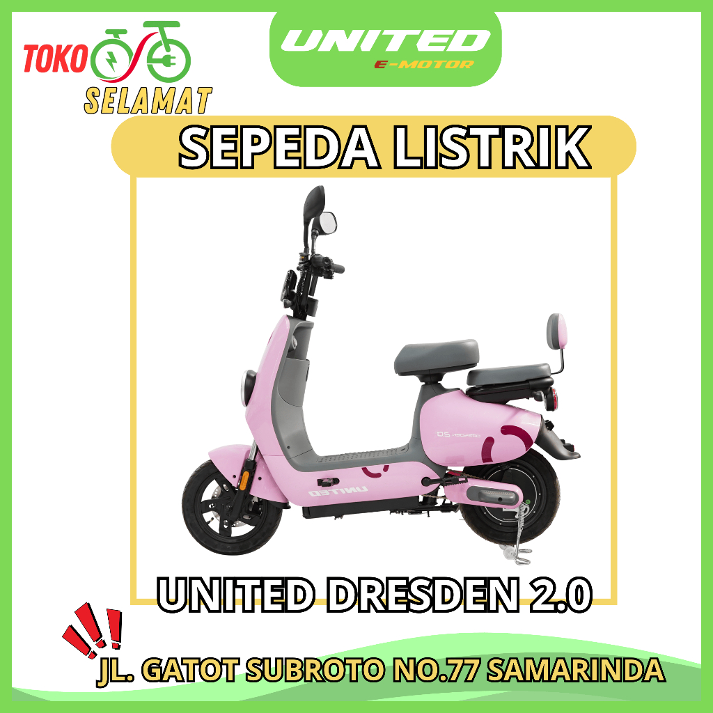 [LUAR SAMARINDA] SEPEDA LISTRIK UNITED DRESDEN 2.0